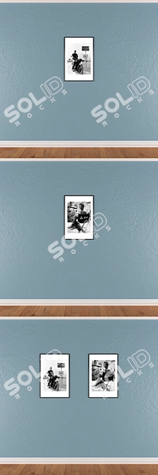 Diverse Wall Art Set with Frame Variations 3D model image 3