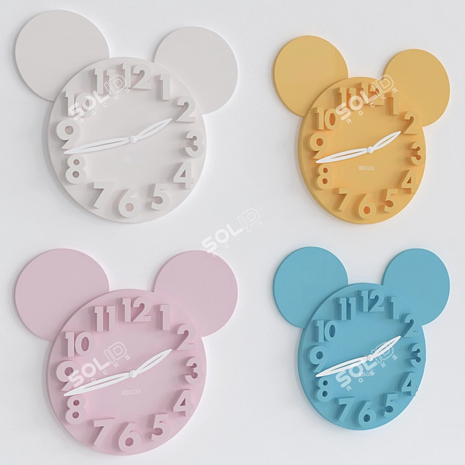 LOCOMO Mickey Mouse Wall Clock 3D model image 1