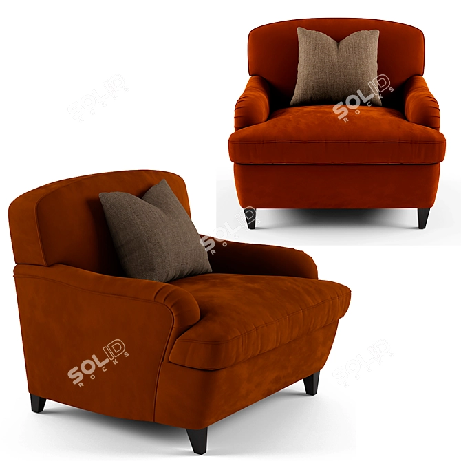 Elegant Tosconova Clayton Armchair 3D model image 1