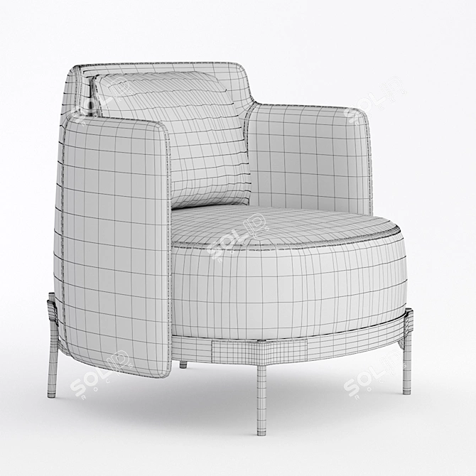 Minotti Tape Armchairs | Contemporary Elegance for Your Space 3D model image 3