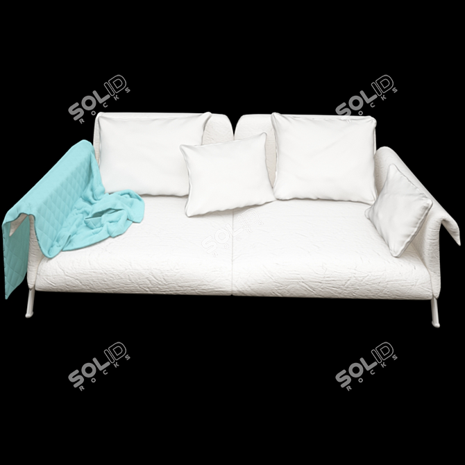 Modern Plush Living Room Sofa 3D model image 1