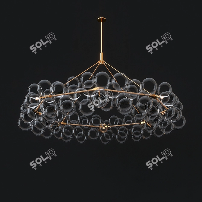 Bubble Wreath Chandelier: Elegant Illumination 3D model image 2