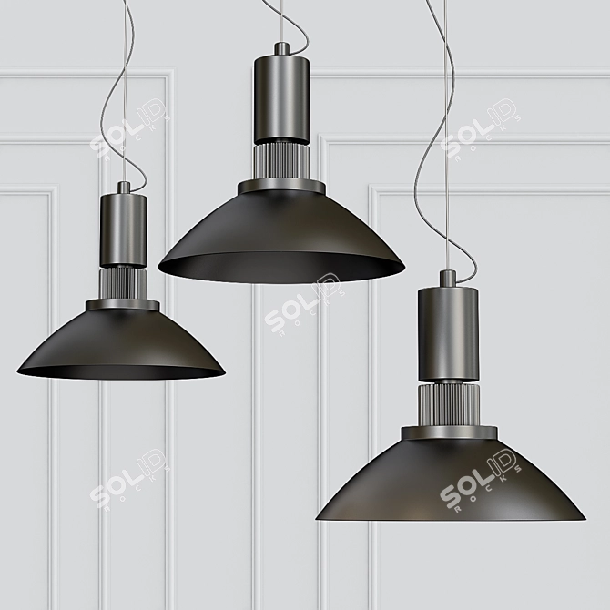 Sleek LED Pendant by Martinelli Luce 3D model image 1