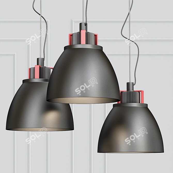 Sleek Condor Pendant Light - 3000K LED 3D model image 1