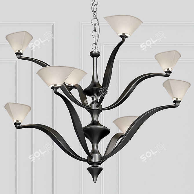 CorteZari MORGAN Chandelier: Elegant and Sleek 3D model image 1