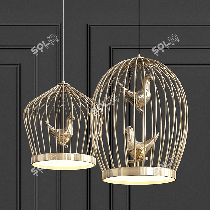 Elegance in Suspension: TWEE T Pendant Light 3D model image 1