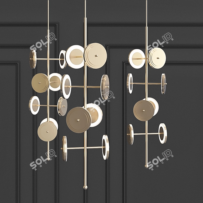 Le Royer Chandelier: Elegant LED Ceiling Light 3D model image 1