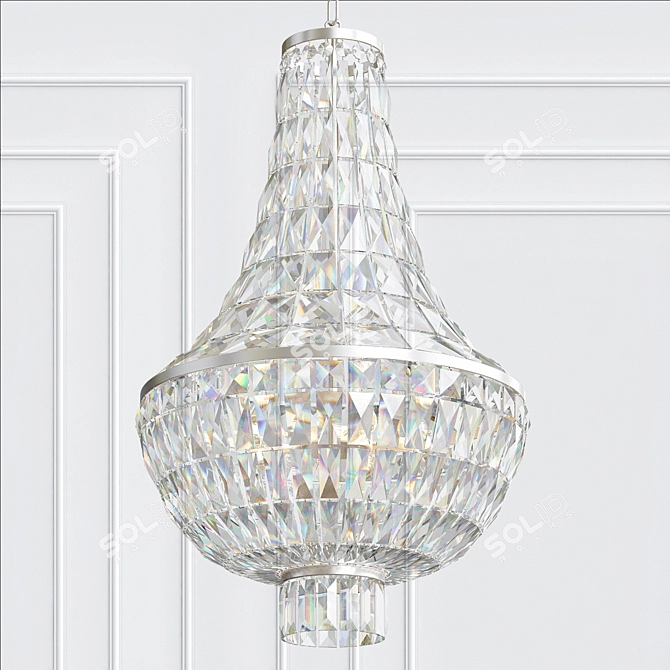 Sparkling Finland Crystal Chandelier 3D model image 1