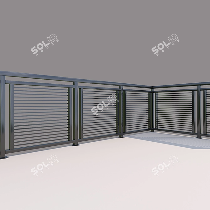 Sturdy Metal House Grill 3D model image 1