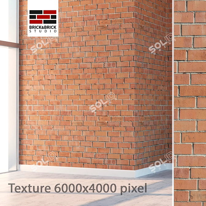 Seamless High-Detailed Brick Texture 3D model image 1