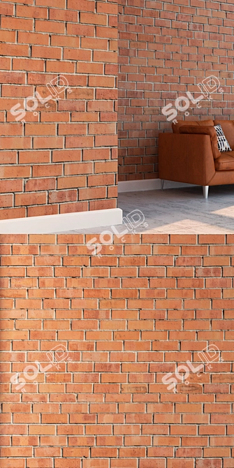 Seamless High-Detailed Brick Texture 3D model image 3