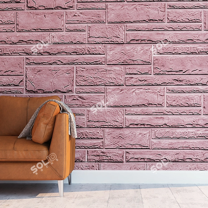 Seamless Stone Siding: Detailed Texture 3D model image 2