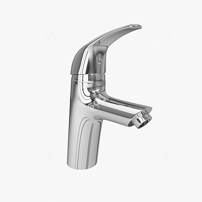 Sleek Modern Faucet 3D model image 1