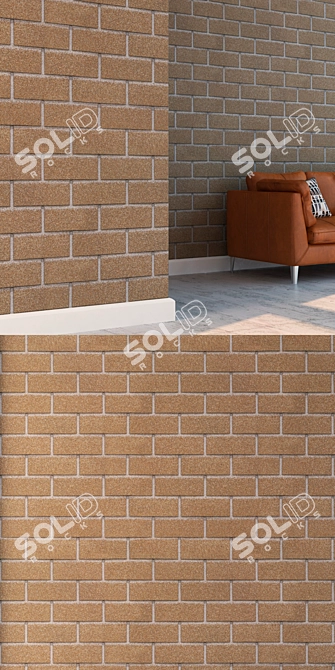 Seamless High Detailed Brick Texture 3D model image 3