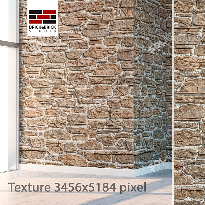 Seamless High Detail Stone Texture 3D model image 1