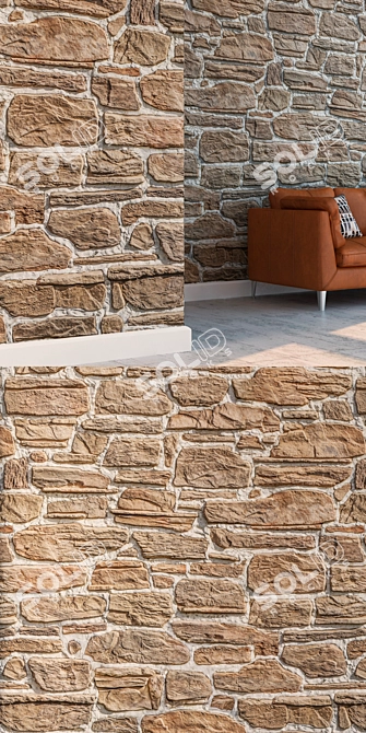 Seamless High Detail Stone Texture 3D model image 3