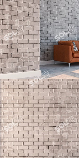 Seamless High Detail Brick 3D model image 3