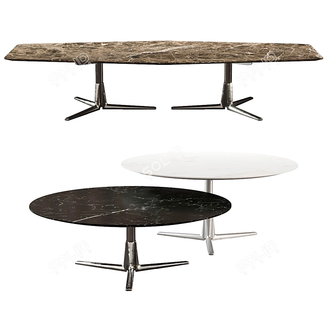 Italian Elegance: Flexform Sveva Coffee Tables 3D model image 1