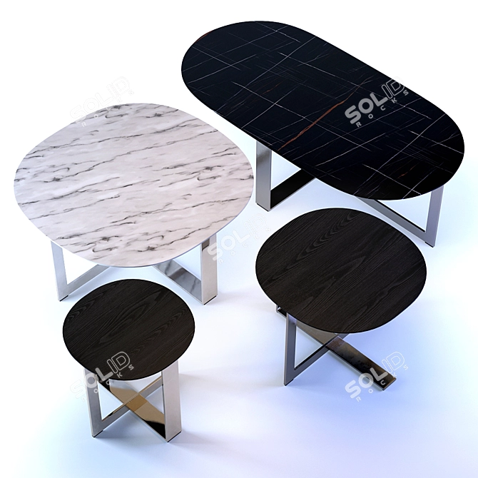 Sleek Domino Next Small Tables for Modern Spaces 3D model image 2