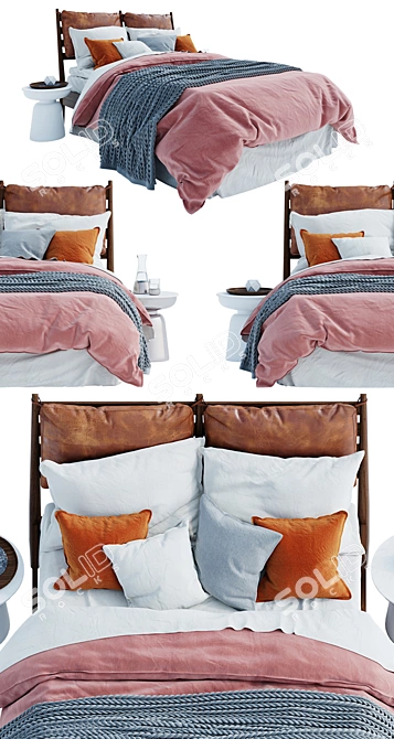 Westelm Arne Bed: Sleek and Stylish Bedroom Upgrade 3D model image 2