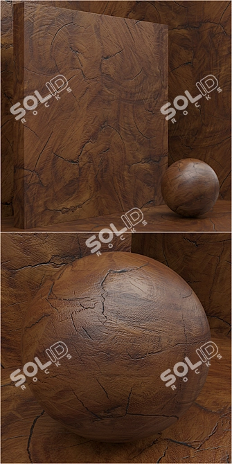 Seamless Wood Slab Set 35 - 4.2K Textures 3D model image 3