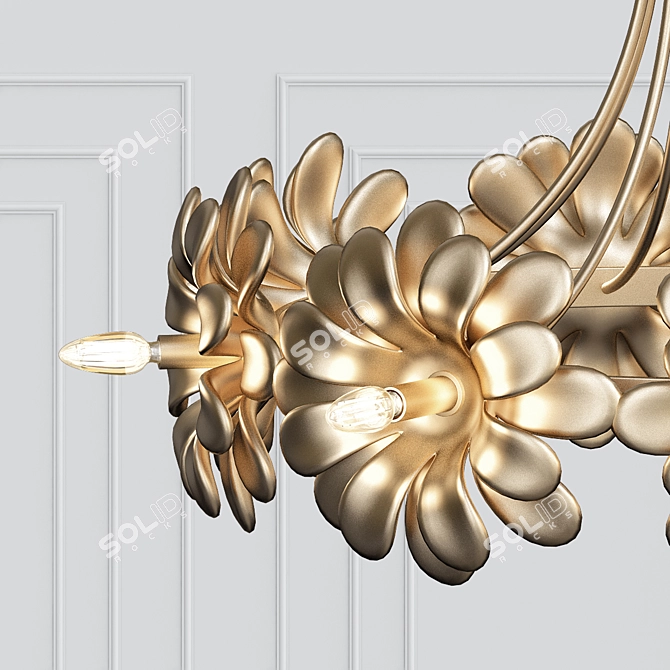Elegant Ottoline Chandelier by Currey 3D model image 2