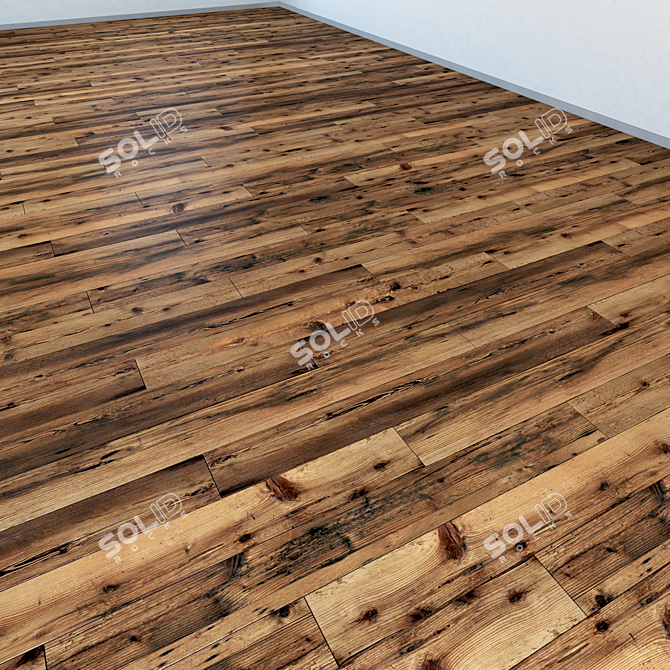 Light Oak Multi Board Floor 3D model image 1