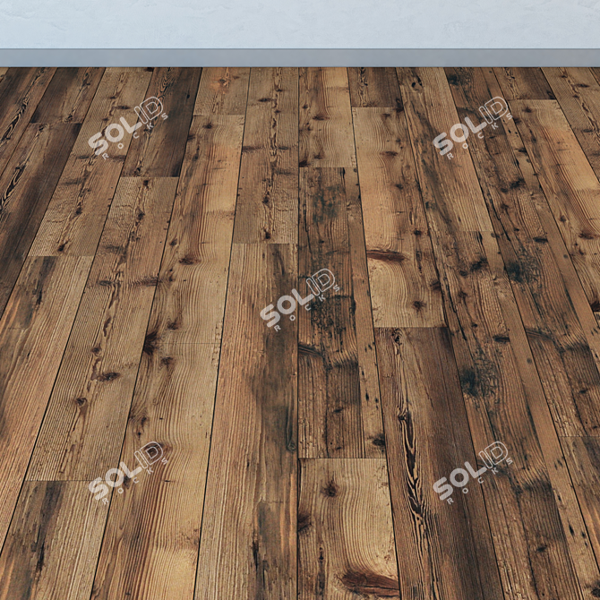 Light Oak Multi Board Floor 3D model image 2