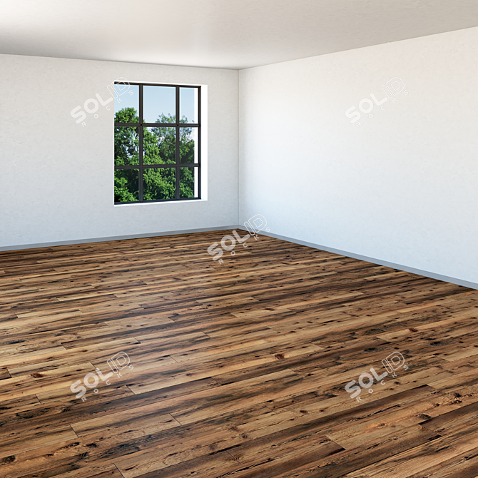 Light Oak Multi Board Floor 3D model image 3