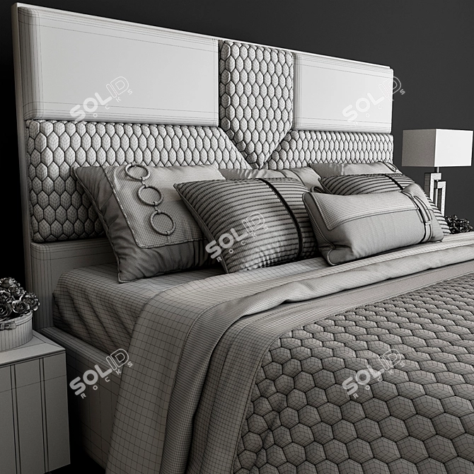 Title: FORLI Collection: FRATELLI BARRI Bed Set 3D model image 3