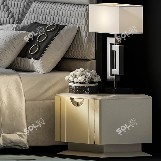 Title: FORLI Collection: FRATELLI BARRI Bed Set 3D model image 7