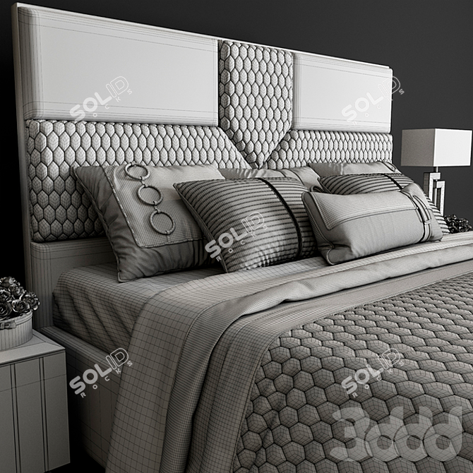 Title: FORLI Collection: FRATELLI BARRI Bed Set 3D model image 8