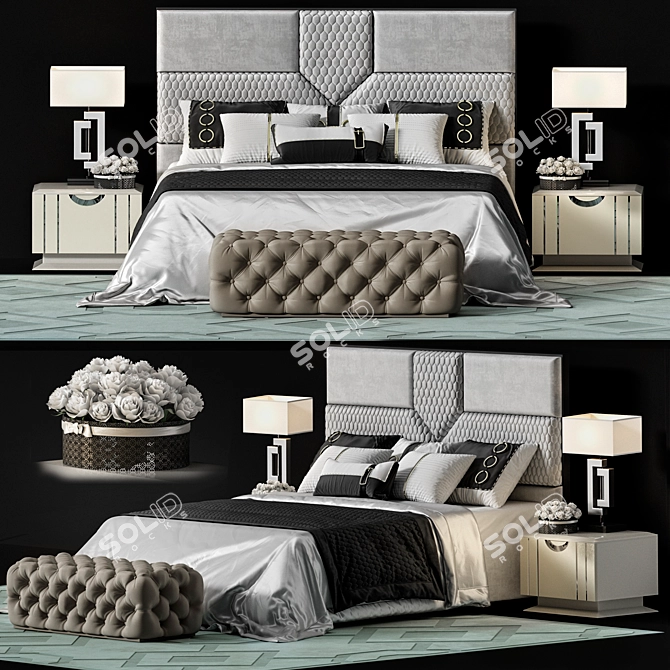 Title: FORLI Collection: FRATELLI BARRI Bed Set 3D model image 9