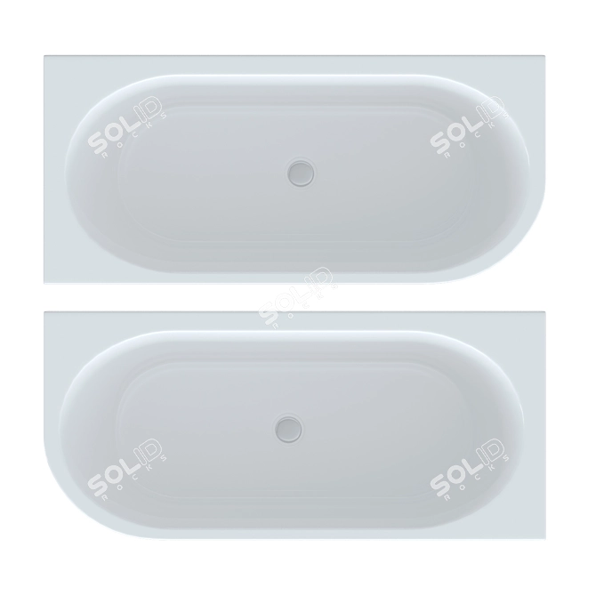 RIHO Desire Corner Acrylic Bath 3D model image 2