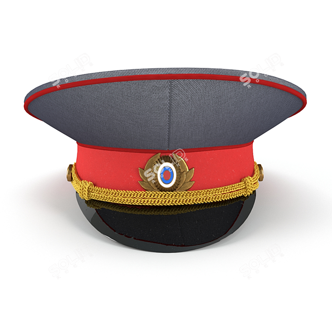 Product Title: Police Traffic Officer Cap 3D model image 2