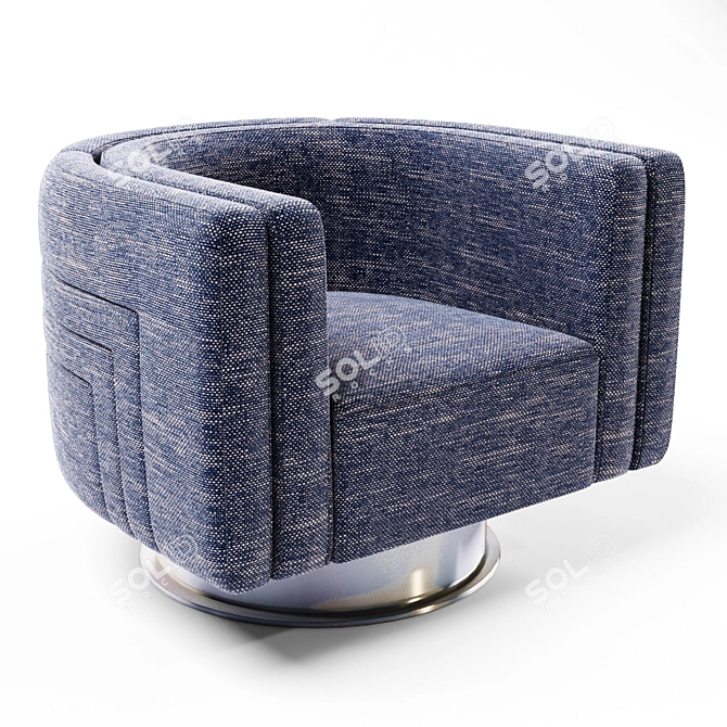 Contemporary Mika Armchair: Luxury Comfort & Style 3D model image 1