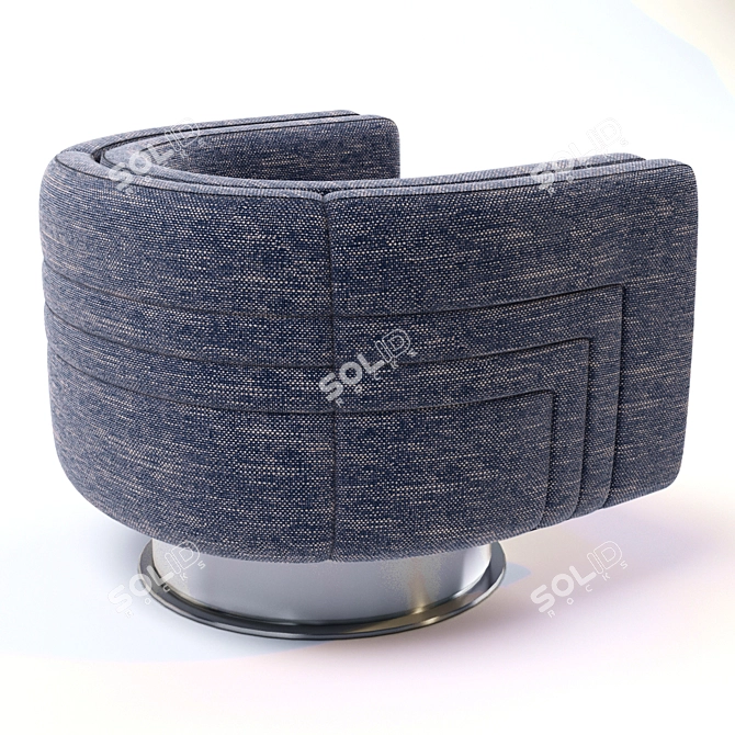 Contemporary Mika Armchair: Luxury Comfort & Style 3D model image 2