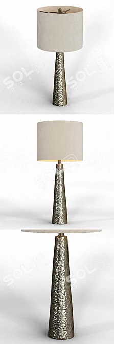 Title: Modern Glass Table Lamp 3D model image 2