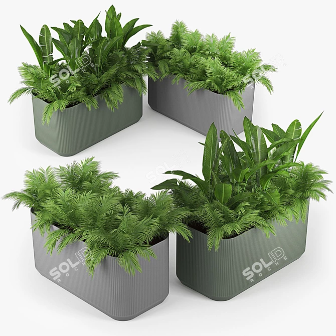 Sleek Urbilis Mod Planter 3D model image 1