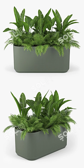 Sleek Urbilis Mod Planter 3D model image 2