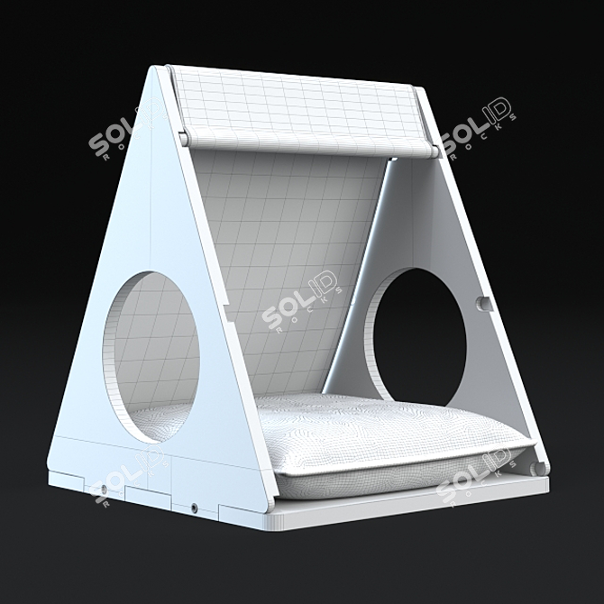 Pet Haven: Stylish Bed for Cats and Small Dogs 3D model image 3