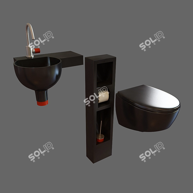 AeT Italia Bathroom Set 3D model image 1