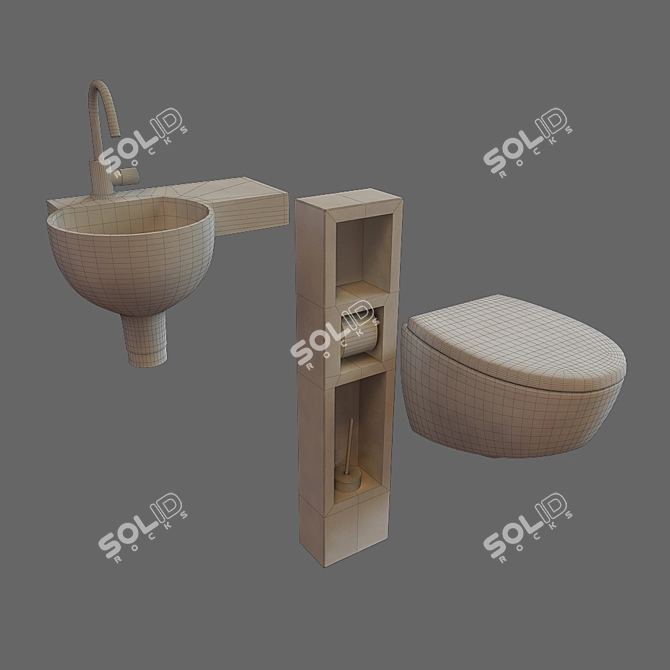 AeT Italia Bathroom Set 3D model image 3