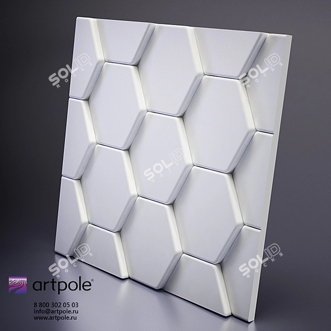 Bee 3D Panel: Artistic Gypsum Relief 3D model image 1