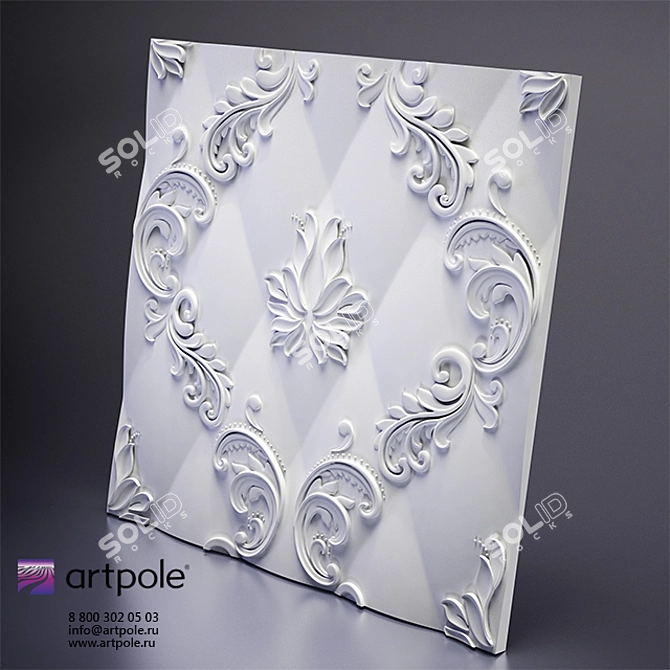 Marseille 3D Gypsum Panel 3D model image 1