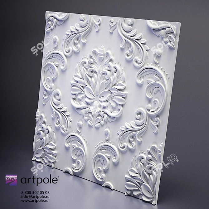 Valencia 3D Plaster Panel by Artpole 3D model image 1