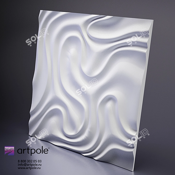 3D Foggy Plaster Panel by Artpole 3D model image 1