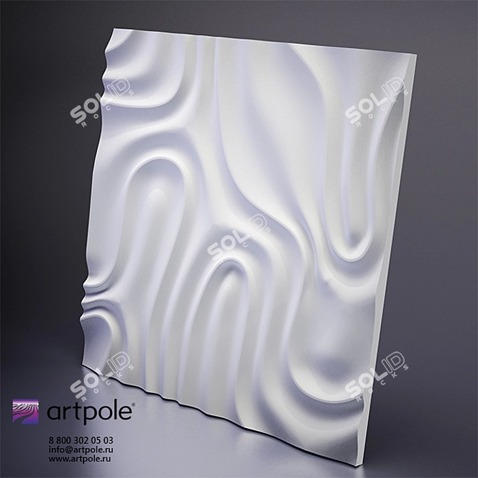 3D Foggy Plaster Panel by Artpole 3D model image 2
