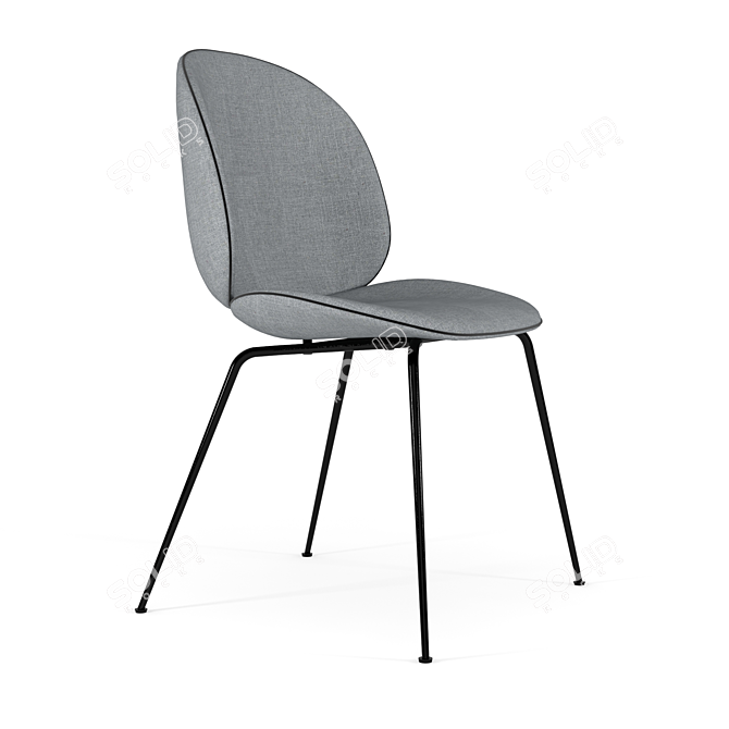 Modern GUBI Beetle Chair: Elegant Upholstered Design 3D model image 6