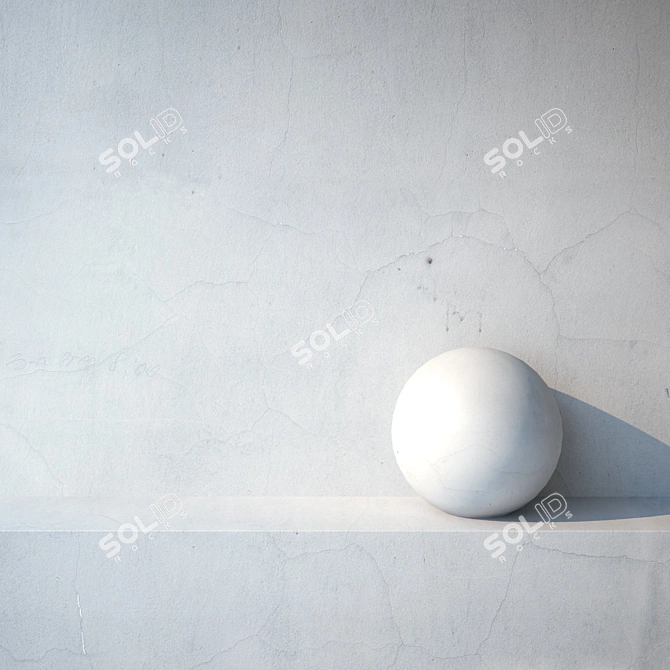 Seamless White Wall Texture 3D model image 1